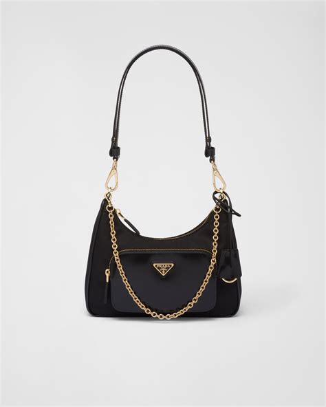 prada re-nylon and saffiano leather crossbody bag|prada leather handbags.